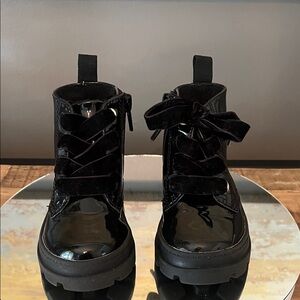 EUC H&M Baby Black Patent Leather Boots